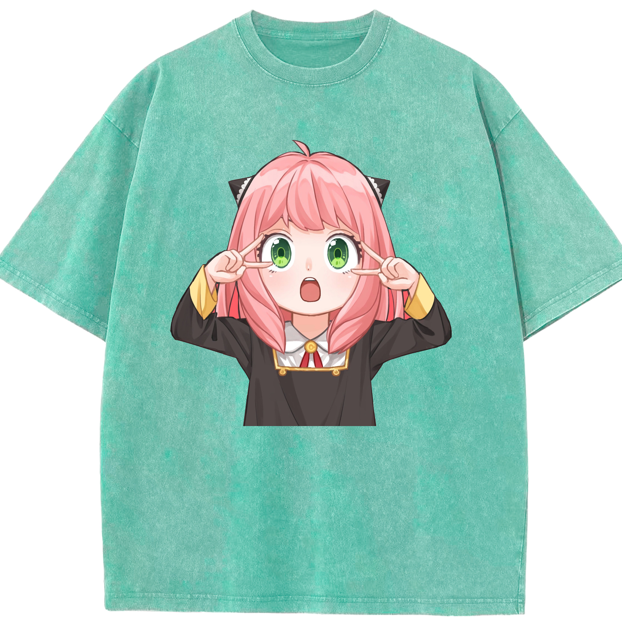 （画像用） SPY×FAMILY间谍家家酒 綿100% ヴィンテージ風 半袖Tシャツ（フロントプリント）